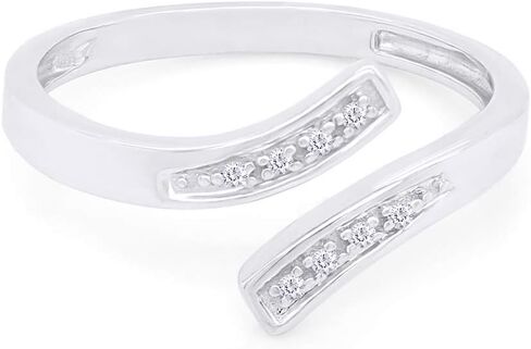 Round White Natural Diamond Accent 925 Sterling Silver Adjustable Bypass Toe Ring Jewelry For Womens in Saudi Arabia