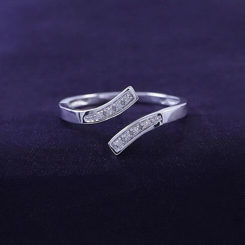 Round White Natural Diamond Accent 925 Sterling Silver Adjustable Bypass Toe Ring Jewelry For Womens in Saudi Arabia