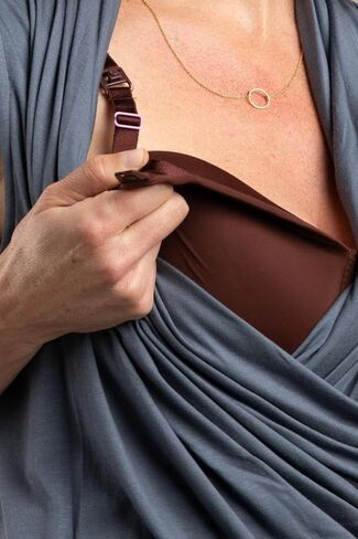 Abbi Nursing Top | Easy Pull Aside Access in Breastfeeding Shirt with Elegant Draping in Kuwait