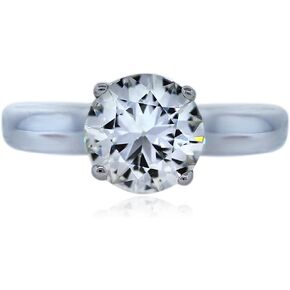 14k White Gold 1.16 Carat Round Diamond Solitaire Engagement Ring in Kuwait