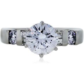 Platinum 1.12 Carat Round Diamond Engagement Ring in Kuwait