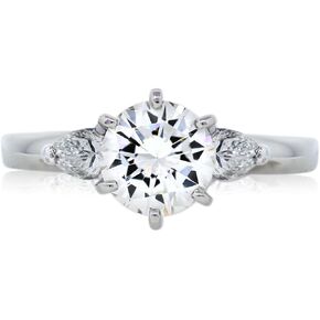 Platinum GIA Certified 0.97ct Round Brilliant Diamond Engagement Ring in Kuwait