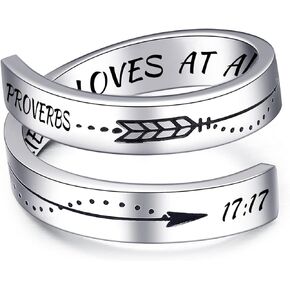 XOYOYZU Thumb Ring Inspirational Jewelry Stainless Steel Rings for Teen Girls Women Adjustable Personality Encouragement Gift for Her