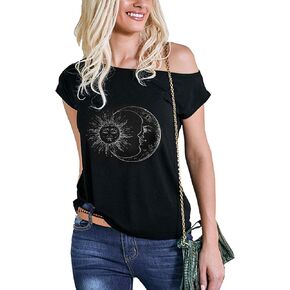 Remidoo Women Off The Shoulder Tops Short Sleeve T-Shirt Casual Blouse