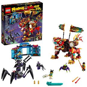 LEGO Monkie Kid: Monkie Kid's Lion Guardian 80021 Building Kit; Cool Mech Toy for Kids; Battle Playset Featuring a Mech, Battle Rig, Buildable Arcade with Toy-Grabbing Game and 5 Minifigures