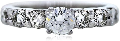 14k White Gold Round Brilliant Diamond Engagement Ring in Kuwait