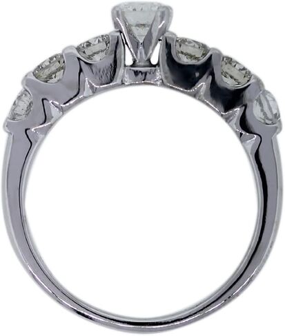 14k White Gold Round Brilliant Diamond Engagement Ring in Kuwait