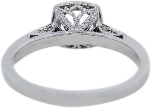 18k White Gold Diamond Halo Set Engagement Ring Mounting in Kuwait