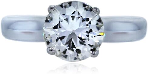 14k White Gold 1.16 Carat Round Diamond Solitaire Engagement Ring in Kuwait