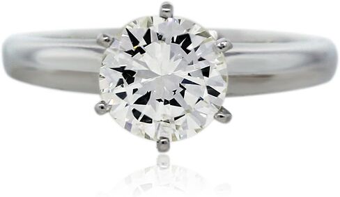 Platinum 1.20 Carat Round Diamond Solitaire Engagement Ring in Kuwait