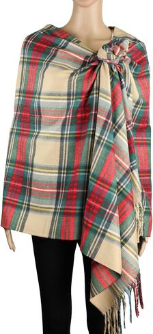 Achillea Long & Wide Scottish Clan Tartan Plaid Cashmere Feel Shawl Wrap Winter Warm Scarf 80" x 30" in Saudi Arabia