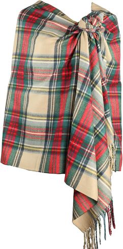 Achillea Long & Wide Scottish Clan Tartan Plaid Cashmere Feel Shawl Wrap Winter Warm Scarf 80" x 30" in Saudi Arabia