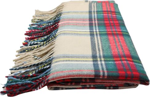 Achillea Long & Wide Scottish Clan Tartan Plaid Cashmere Feel Shawl Wrap Winter Warm Scarf 80" x 30" in Saudi Arabia
