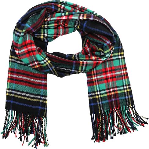 Achillea Long & Wide Scottish Clan Tartan Plaid Cashmere Feel Shawl Wrap Winter Warm Scarf 80" x 30" in Saudi Arabia