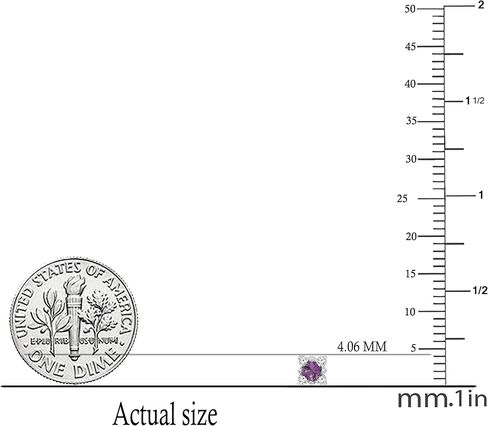 مجموعة Dazzlingrock 14K أحجار كريمة للأميرة وأقراط دائرية من الماس الأبيض للسيدات على شكل مربع، من الذهب الأبيض in Kuwait