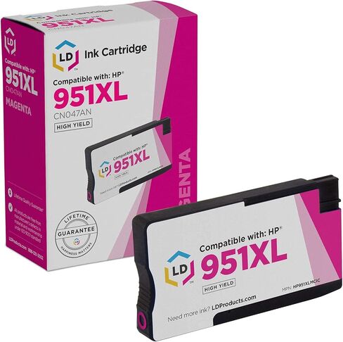 LD Products Compatible Ink Cartridge Replacement for HP 951XL CN047AN High Yield (Magenta) for use in/Works with HP OfficeJet Pro 251dw, 276dw, 8100, 8600 Series HP-951 / HP951XL / HP951 / HP-951XL in Saudi Arabia