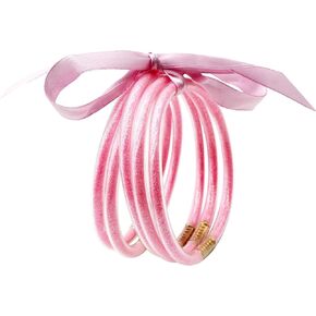 متعدد الطبقات عيد الميلاد Bowknot بريق هلام أساور السيليكون متعدد الألوان جميل لطيف خفيف الوزن المنسوجة عقدة تألق سيليكون هلام أساور للنساء فتاة الأزياء والمجوهرات in Kuwait