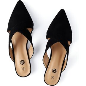 Rekayla Women’s Mules Closed Pointed Toe Backless Loafer Shoes for Women