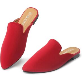 أحذية MUSSHOE للنساء مسطحة ومريحة بمقدمة مدببة للنساء