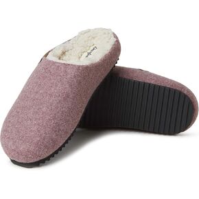 Dearfoams Women's Microwool Molded Footbed Clog Slipper