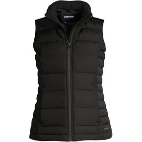 Lands' End Women's Puffer Vest Lightweight Padded Outerwear