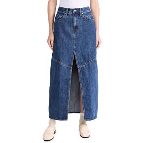 Madewell Women's Denim Mid-Rise Maxi Skirt in Pineland Wash in Kuwait