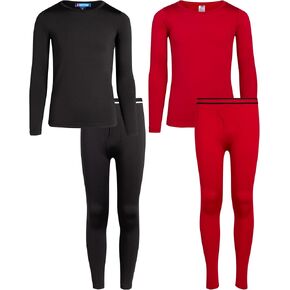 Thermal Underwear Set – 4 Piece Brushed Fleece Top and Long Johns (2T-16)