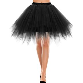 تنورة Bbonlinedress النسائية الصغيرة من التول 1950s تنورة باليه كلاسيكية للكبار توتو متزلج للحفلات التنكرية in Kuwait