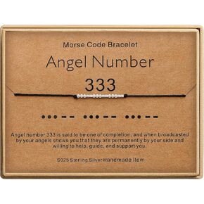 Angel Number Bracelets for Women Number Morse Code Bracelets Numerology Jewelry Inspirational Gifts for Women in Saudi Arabia