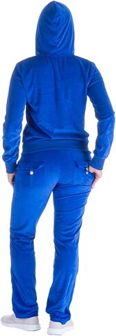 LeeHanTon Womens 2 Piece Outfits Velour Tracksuits Long Sleeve Sports Sweatsuits Jogging Velvet Lounge Set in Kuwait