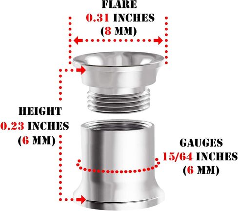 BIG GAUGES Pair of Internal Screw 316L Surgical Steel Double Flared Saddle Piercing Jewelry Stretcher Ear Plug Earring Lobe flesh Tunnel in Saudi Arabia