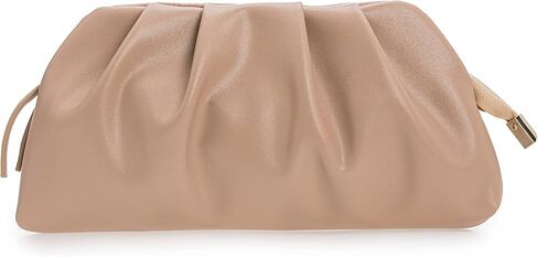 CHARMING TAILOR Chic Soft Vegan Leather Clutch Bag Dressy Pleated PU Evening Purse for Women in Saudi Arabia
