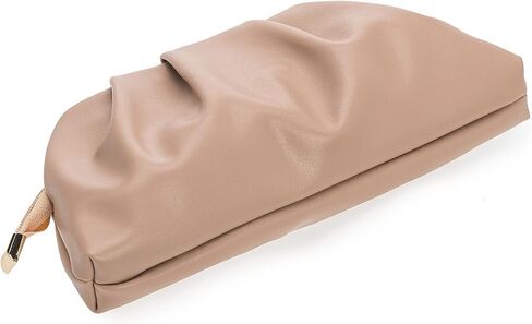 CHARMING TAILOR Chic Soft Vegan Leather Clutch Bag Dressy Pleated PU Evening Purse for Women in Saudi Arabia