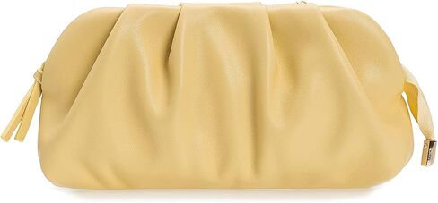 CHARMING TAILOR Chic Soft Vegan Leather Clutch Bag Dressy Pleated PU Evening Purse for Women in Saudi Arabia