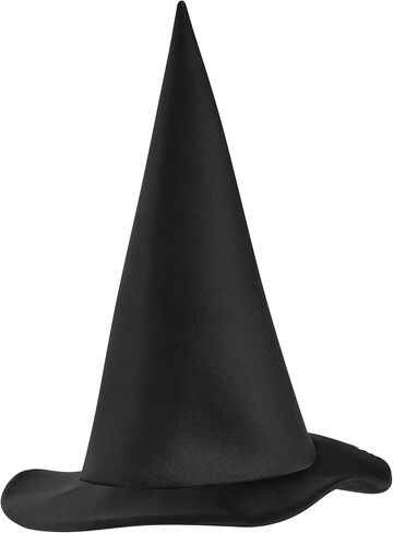 Spooktacular Creations Halloween Black Witch Hat, Soft Satin Witch Hat for Women, Halloween Costume Accessory, School Role Playing, Themed Parties in Saudi Arabia