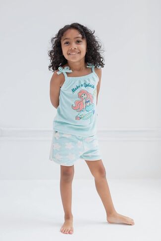 Disney Minnie Mouse Princess Ariel Girls Tank Top and Active Retro Dolphin Shorts Toddler to Big Kid in Saudi Arabia