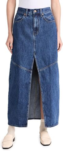 Madewell Women's Denim Mid-Rise Maxi Skirt in Pineland Wash in Kuwait