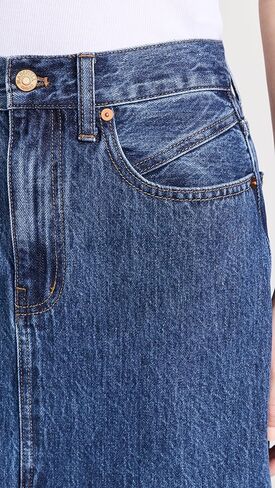 Madewell Women's Denim Mid-Rise Maxi Skirt in Pineland Wash in Kuwait