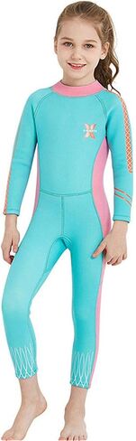 Little Kids Girls Boys UV Protection Swimsuits 2.5mm Neoprene Keep Warm Wetsuit Long Sleeves Diving Suits in Saudi Arabia