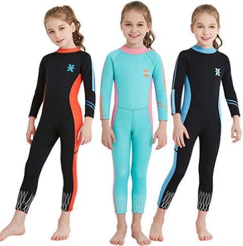 Little Kids Girls Boys UV Protection Swimsuits 2.5mm Neoprene Keep Warm Wetsuit Long Sleeves Diving Suits in Saudi Arabia
