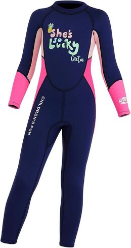 Little Kids Girls Boys UV Protection Swimsuits 2.5mm Neoprene Keep Warm Wetsuit Long Sleeves Diving Suits in Saudi Arabia