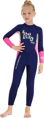 Little Kids Girls Boys UV Protection Swimsuits 2.5mm Neoprene Keep Warm Wetsuit Long Sleeves Diving Suits in Saudi Arabia