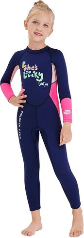 Little Kids Girls Boys UV Protection Swimsuits 2.5mm Neoprene Keep Warm Wetsuit Long Sleeves Diving Suits in Saudi Arabia