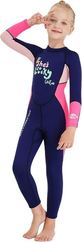 Little Kids Girls Boys UV Protection Swimsuits 2.5mm Neoprene Keep Warm Wetsuit Long Sleeves Diving Suits in Saudi Arabia