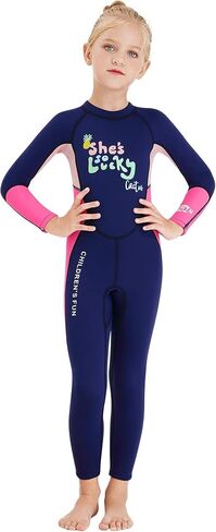 Little Kids Girls Boys UV Protection Swimsuits 2.5mm Neoprene Keep Warm Wetsuit Long Sleeves Diving Suits in Saudi Arabia
