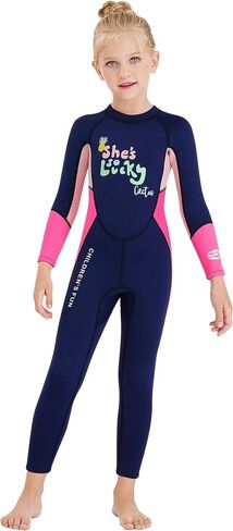 Little Kids Girls Boys UV Protection Swimsuits 2.5mm Neoprene Keep Warm Wetsuit Long Sleeves Diving Suits in Saudi Arabia