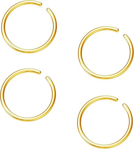 NZDLM Hoop Cartilage Earring Fake Earrings Nose Rings Septum Nose Ring Stainless Steel for Women Men Girls in Kuwait