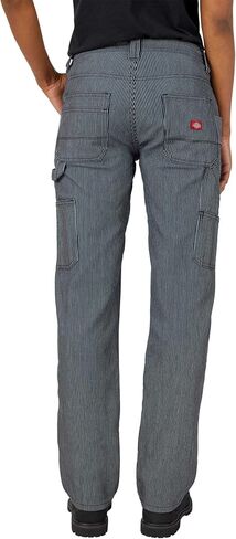 سروال Dickies نسائي مريح مستقيم Carpenter Hickory Stripe Work Utility Pants in Saudi Arabia