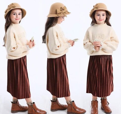 Bienvenu Kids Girls Winter Warm 100% Wool Bucket Hats Fedoras with Bowknot in Kuwait