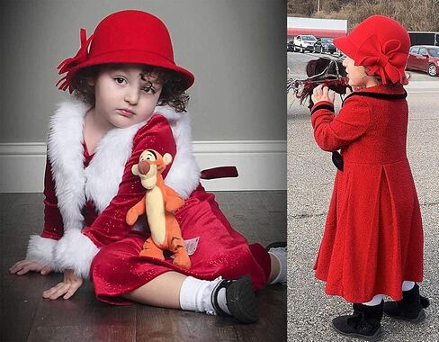Bienvenu Kids Girls Winter Warm 100% Wool Bucket Hats Fedoras with Bowknot in Kuwait
